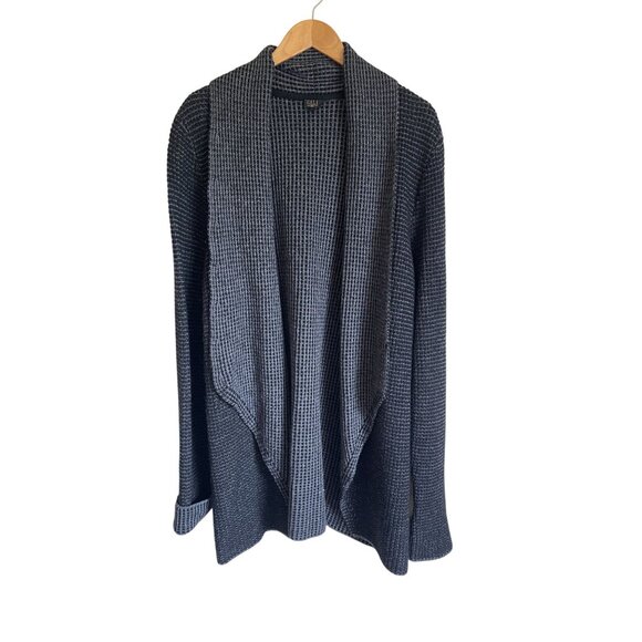GILI XL Charcoal Gray Henley Open Cardigan Sweater - Picture 1 of 7